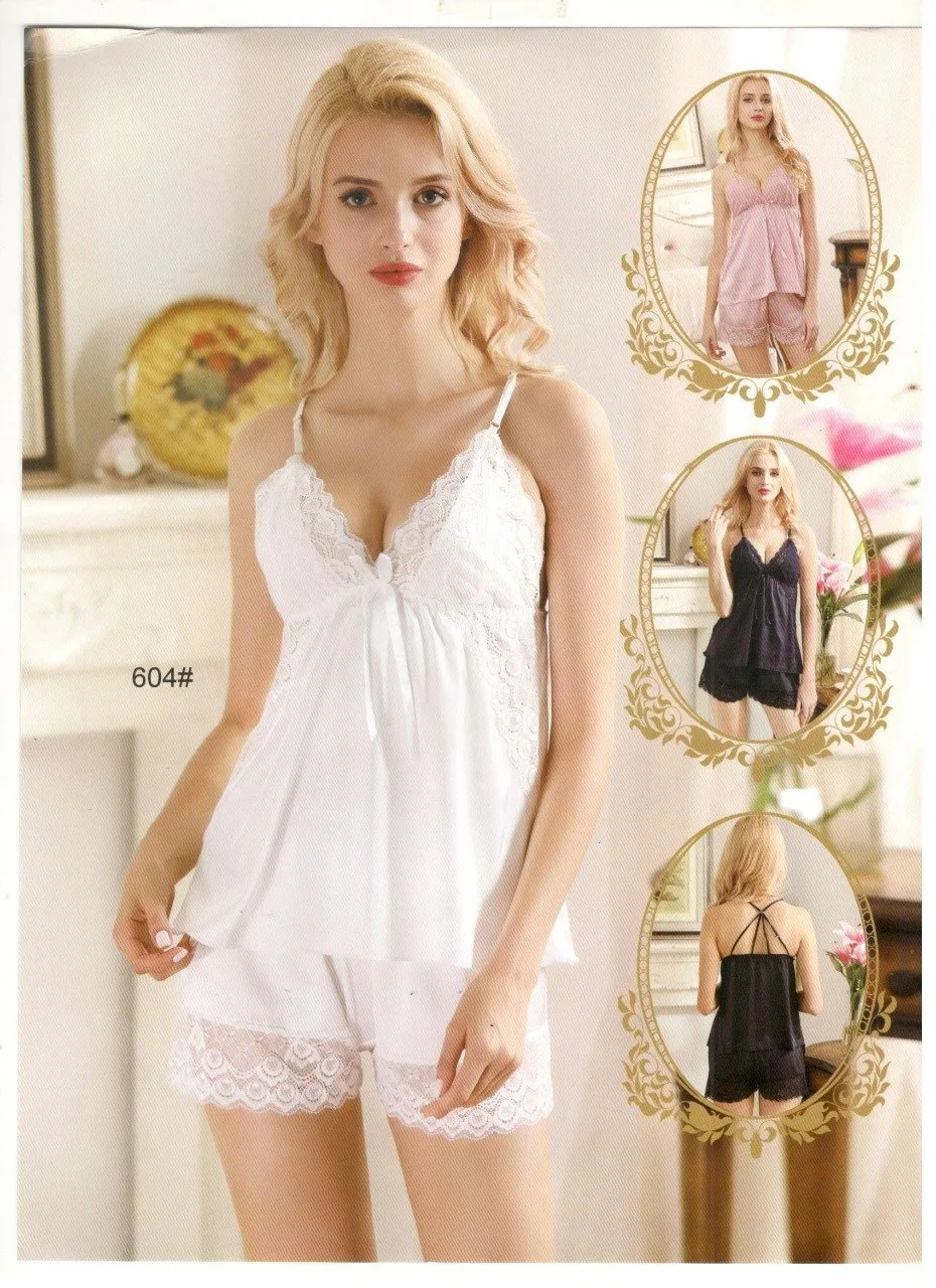 2 Pcs Sexy Short Nighty - 604