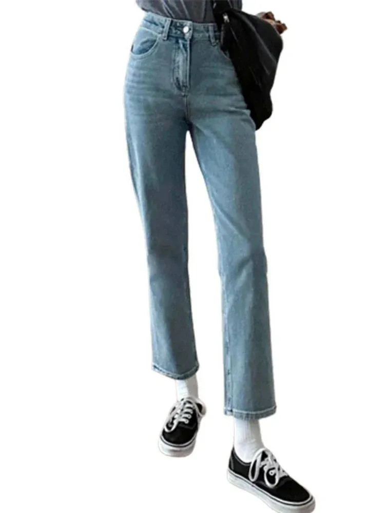 2024 Relaxed Fit Boyfriend Denim Cargo Y2K Streetwear Straight Leg Jeans