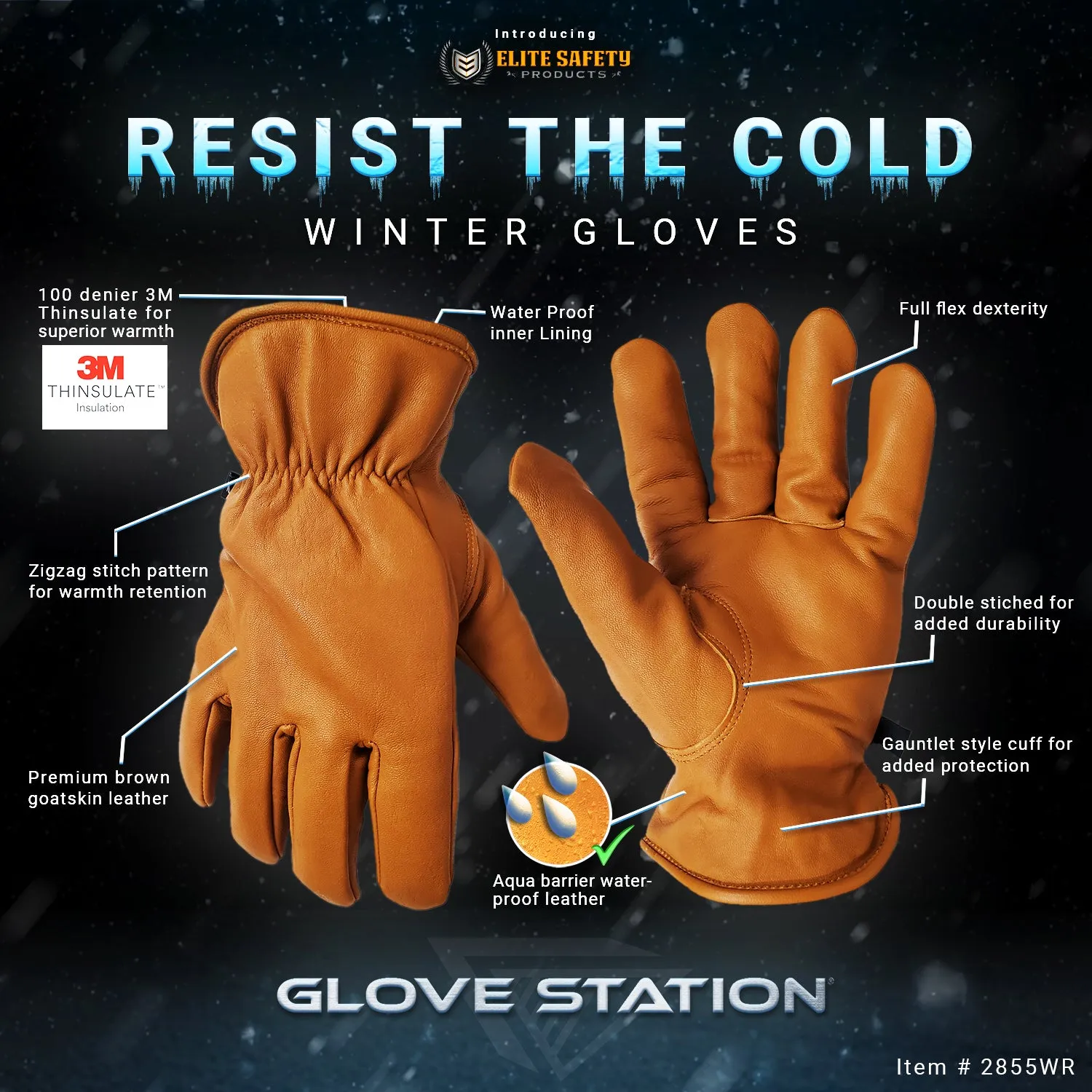 3M Thinsulated Water Proof Goatskin Gloves