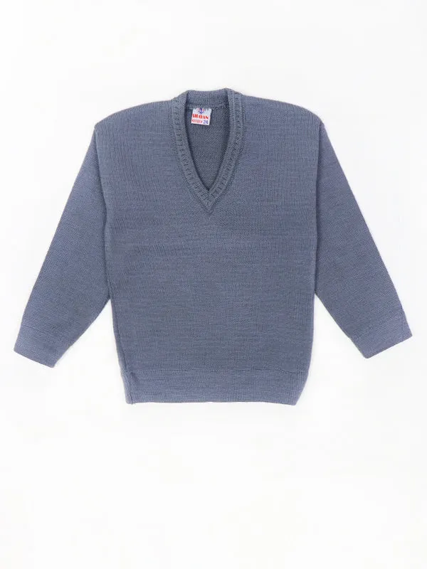 3Yrs - 8Yrs Grey Full Sleeve Sweater For Kids KSW09