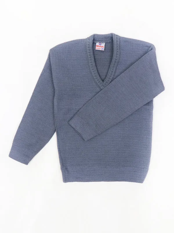 3Yrs - 8Yrs Grey Full Sleeve Sweater For Kids KSW09