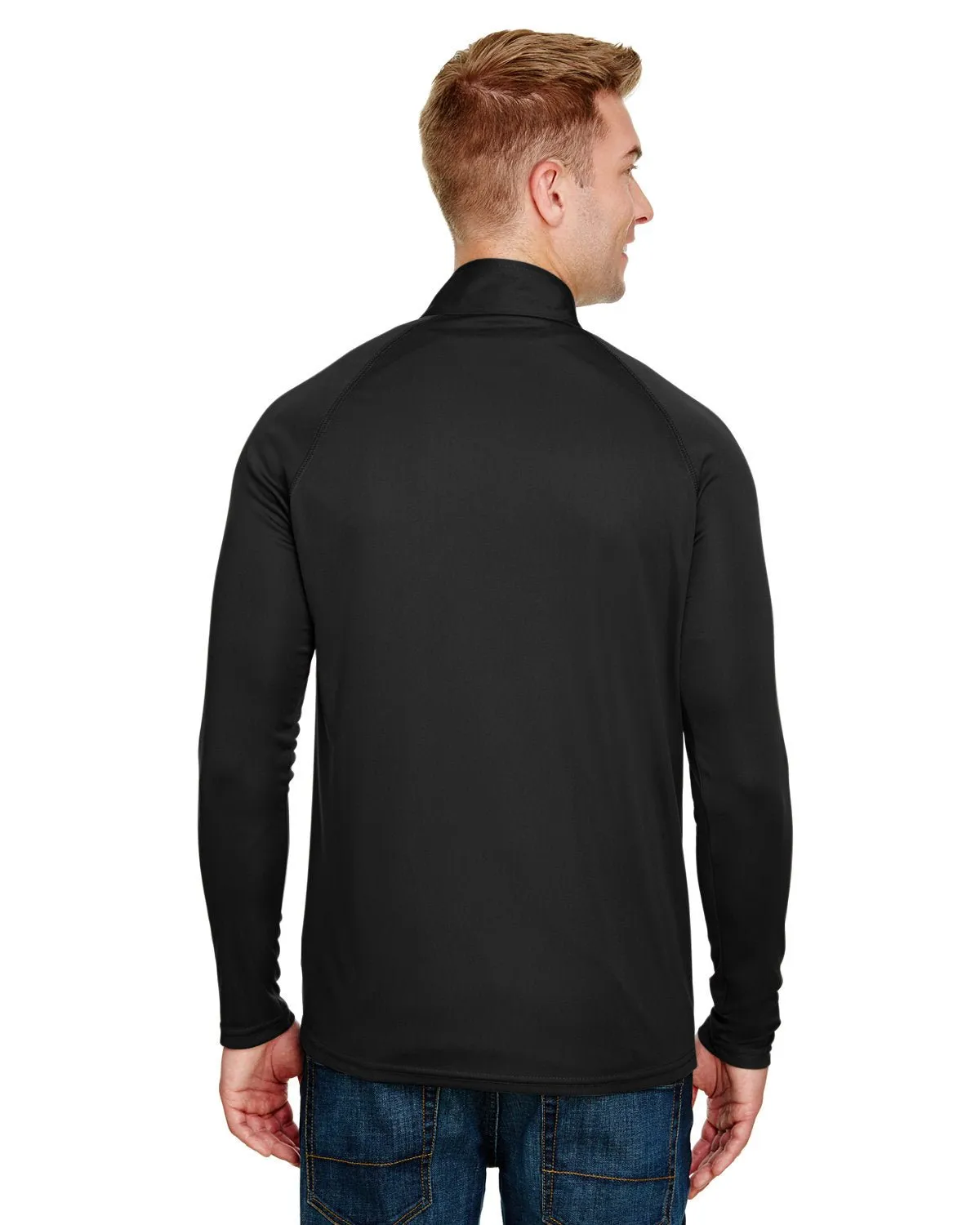 A4 N4268 Adult Daily Polyester 1/4 Zip