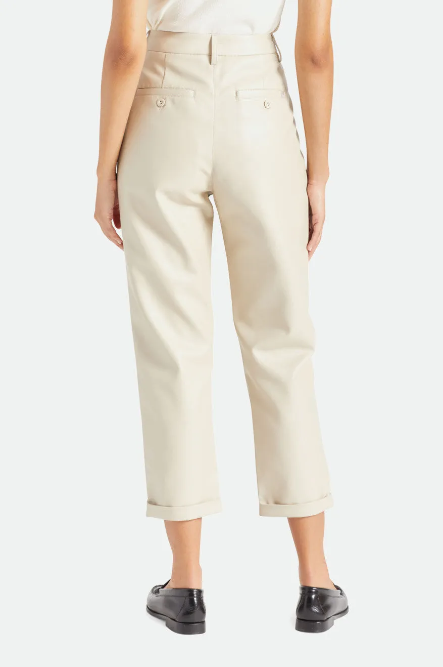 Aberdeen Leather Trouser Pant - Beige