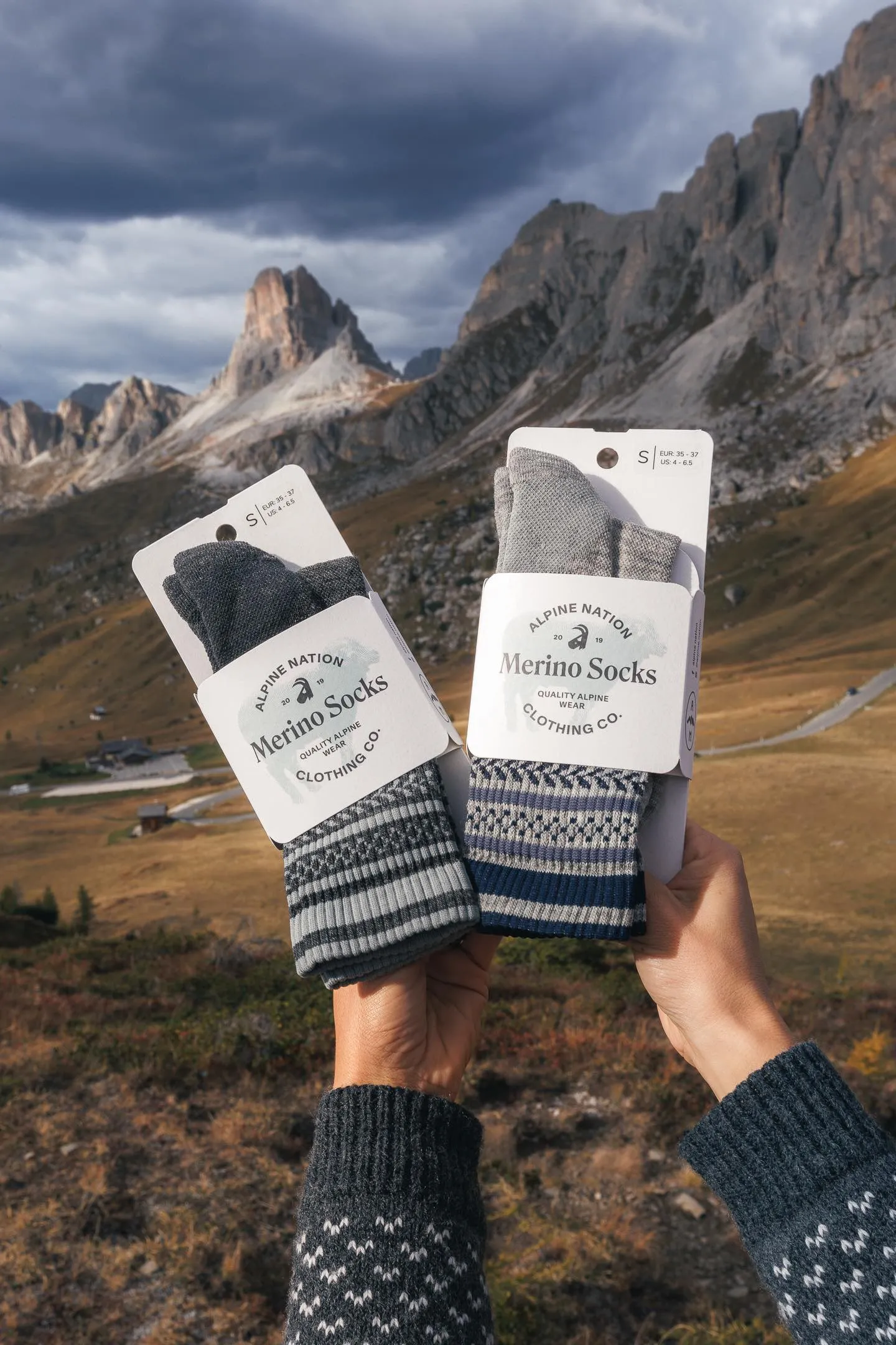 Abisko Merino Socks - Arctic Blue