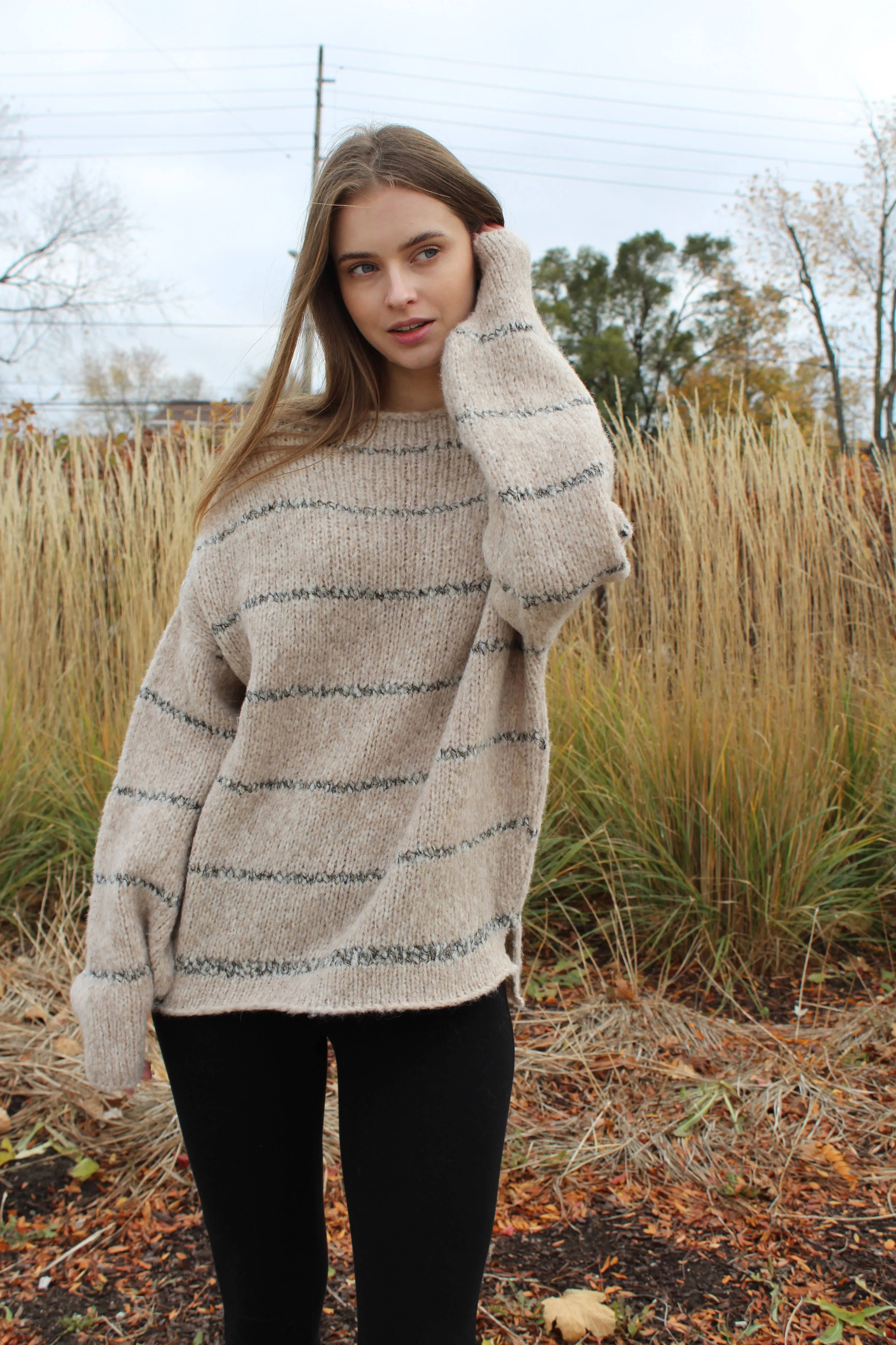 Alpaca wool oversized sweater .