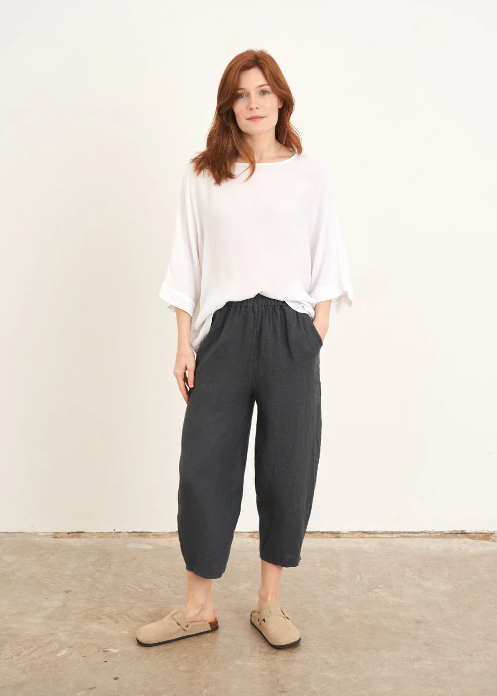 AMBROSE CREPE 3/4 SLEEVE TOP