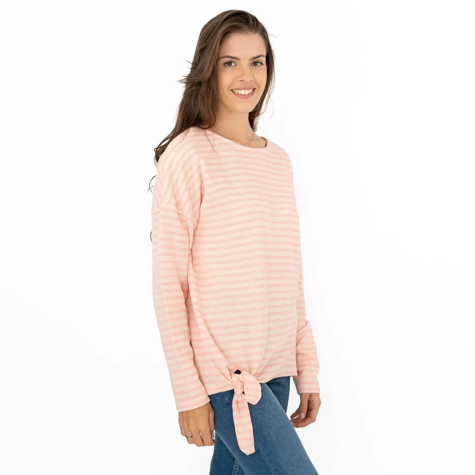 Animal Pink Long Sleeve Stripe Tops