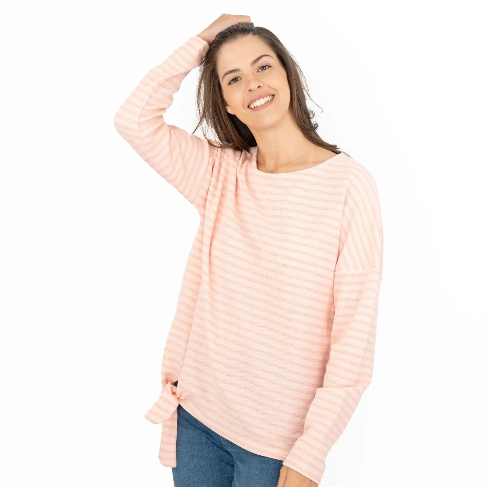 Animal Pink Long Sleeve Stripe Tops