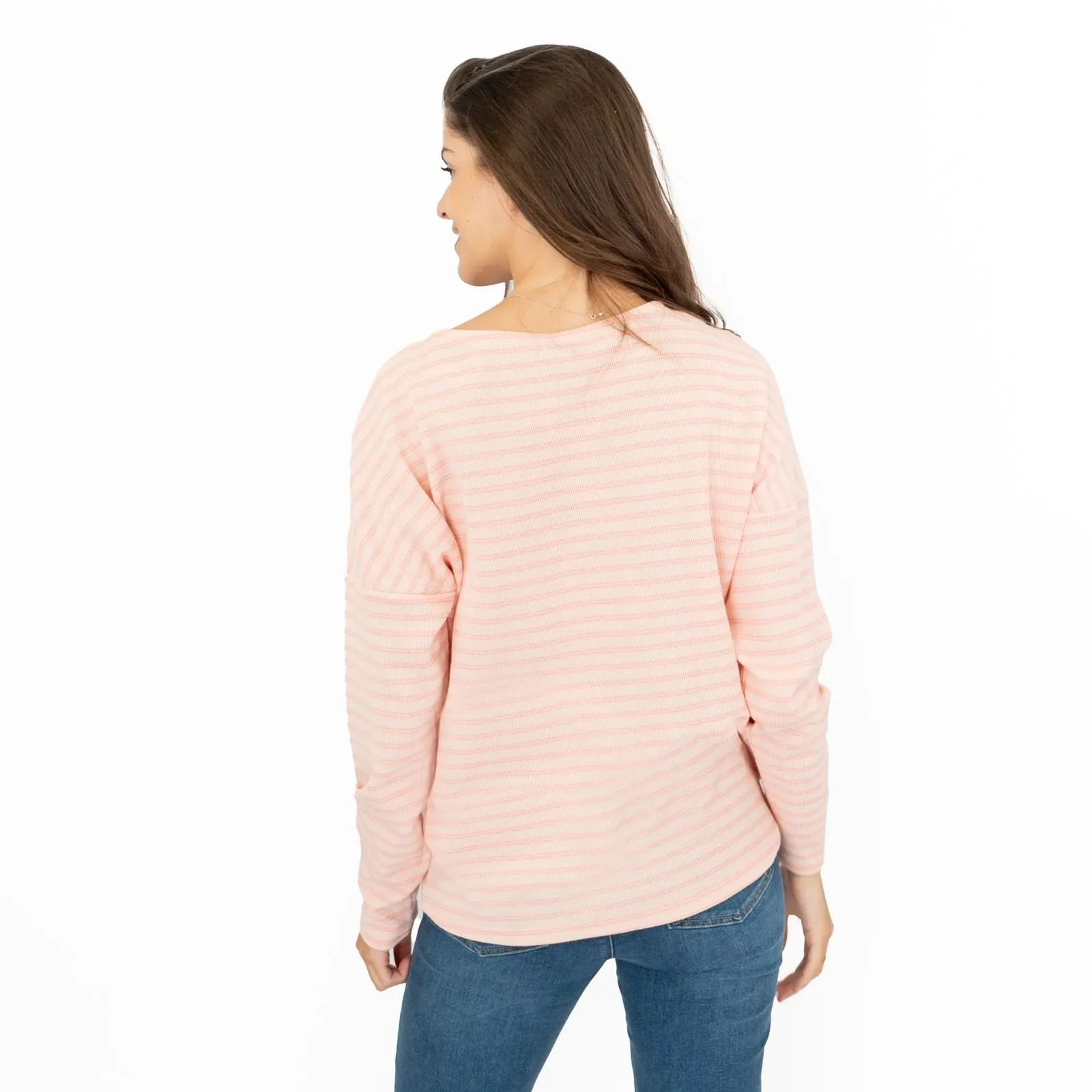 Animal Pink Long Sleeve Stripe Tops