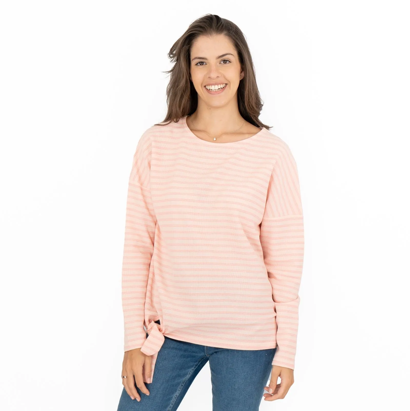 Animal Pink Long Sleeve Stripe Tops