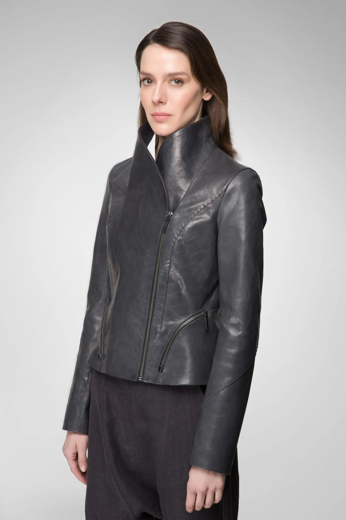 Anthracite Leather Jacket