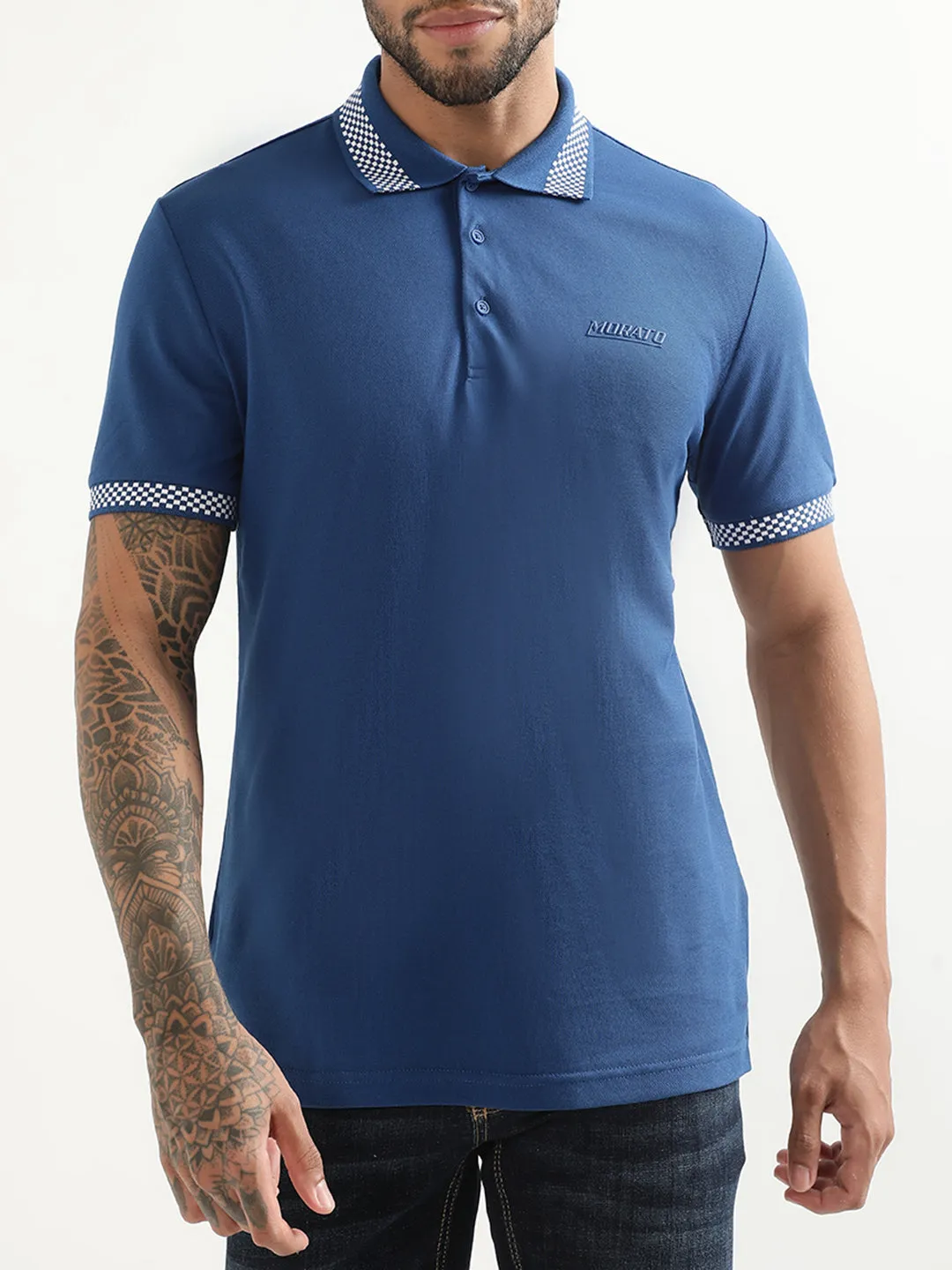 Antony Morato Blue Slim Fit Polo T-Shirt