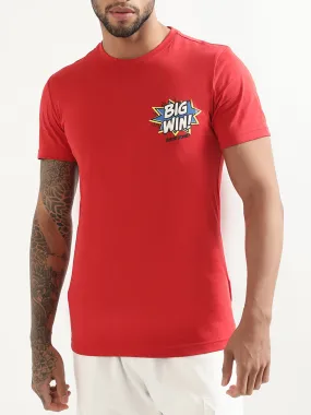 Antony Morato Red Printed Slim Fit T-Shirt