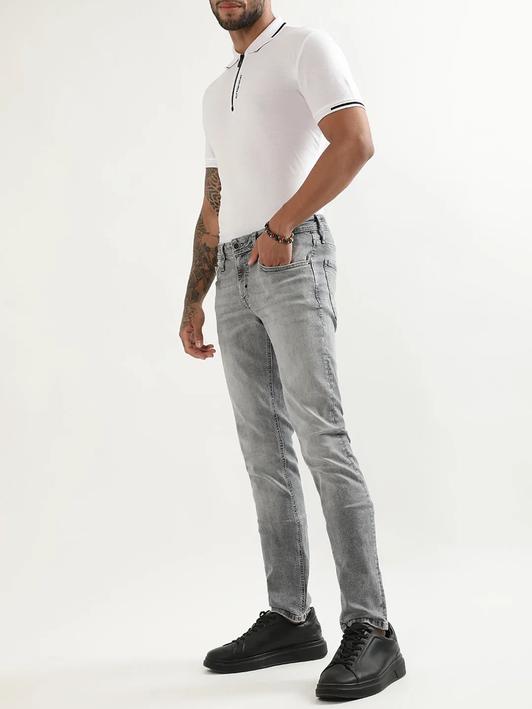 Antony Morato White Slim Fit Polo T-Shirt