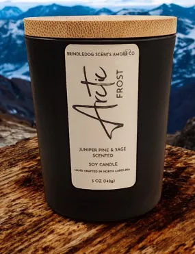 Arctic Frost 5 oz Handcrafted Soy Candle Black Jar