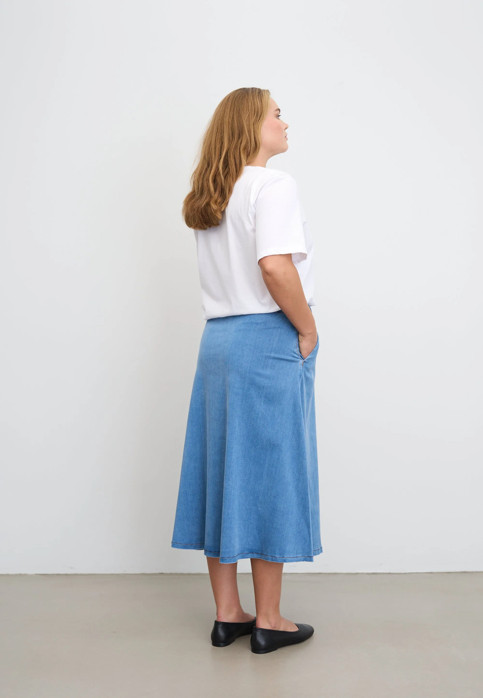 Asta Skirt - 80 cm - Washed Blue Denim