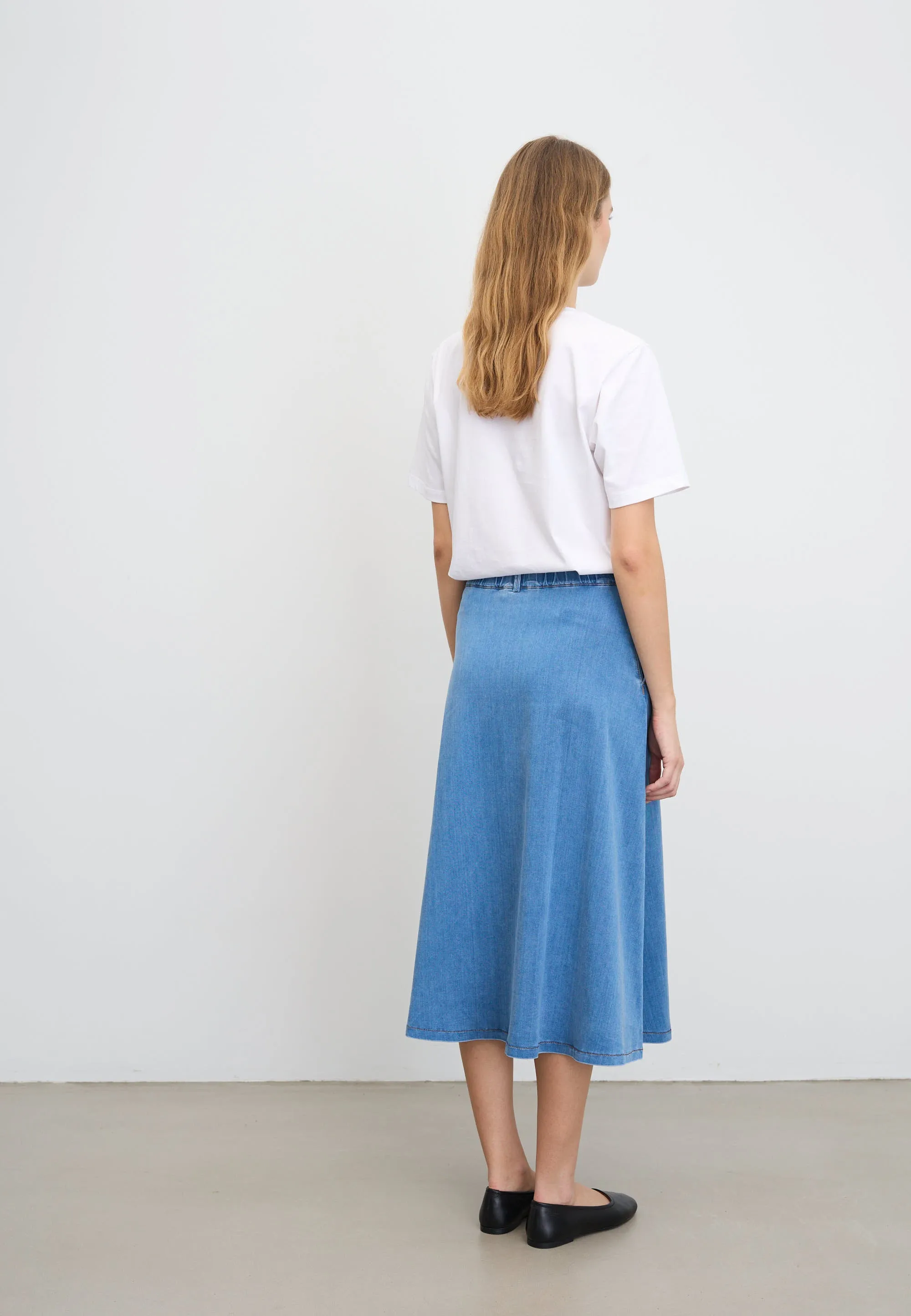 Asta Skirt - 80 cm - Washed Blue Denim