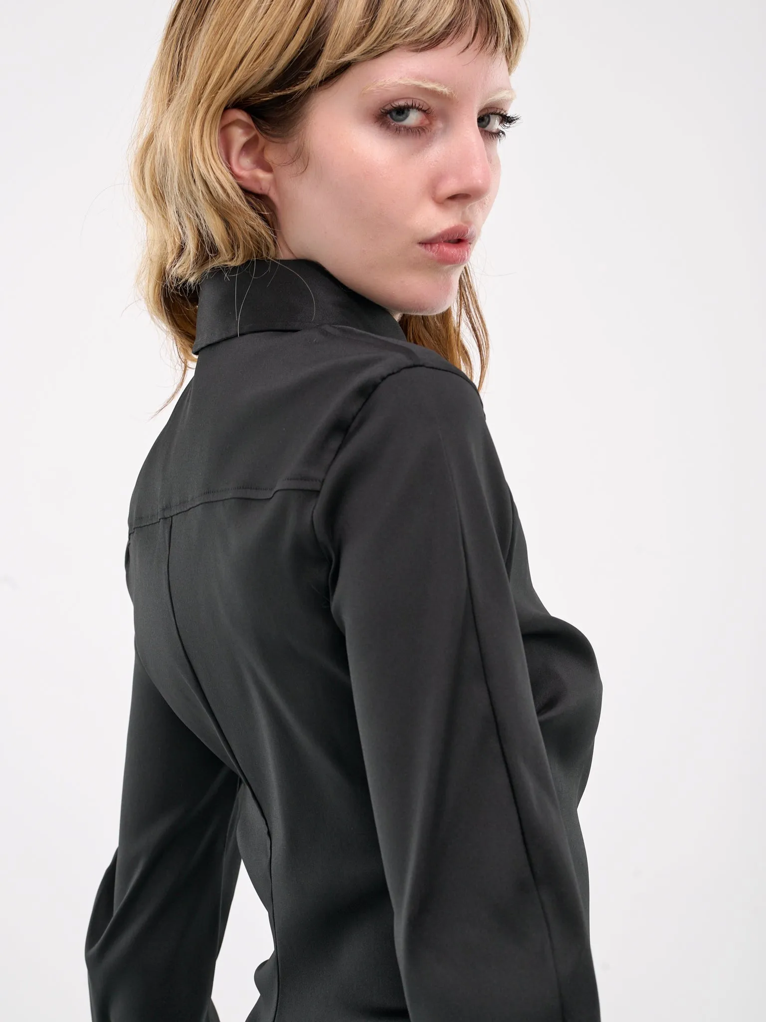 Asymmetric Button-Up Shirt (AC0704-900-BLACK)