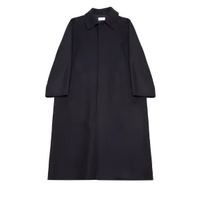 Aton Balmacaan Coat in Navy