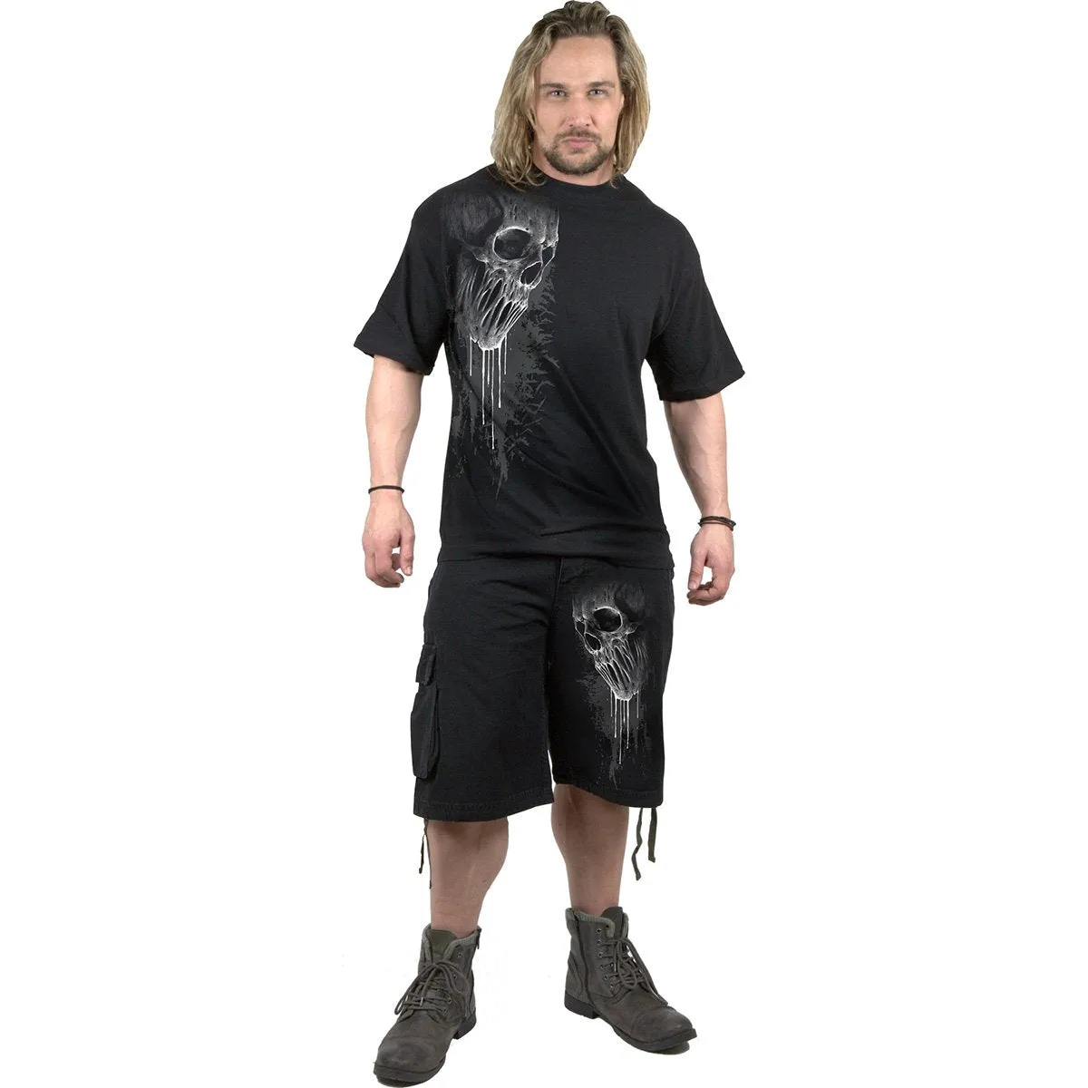 BAT CURSE - Vintage Cargo Shorts Black