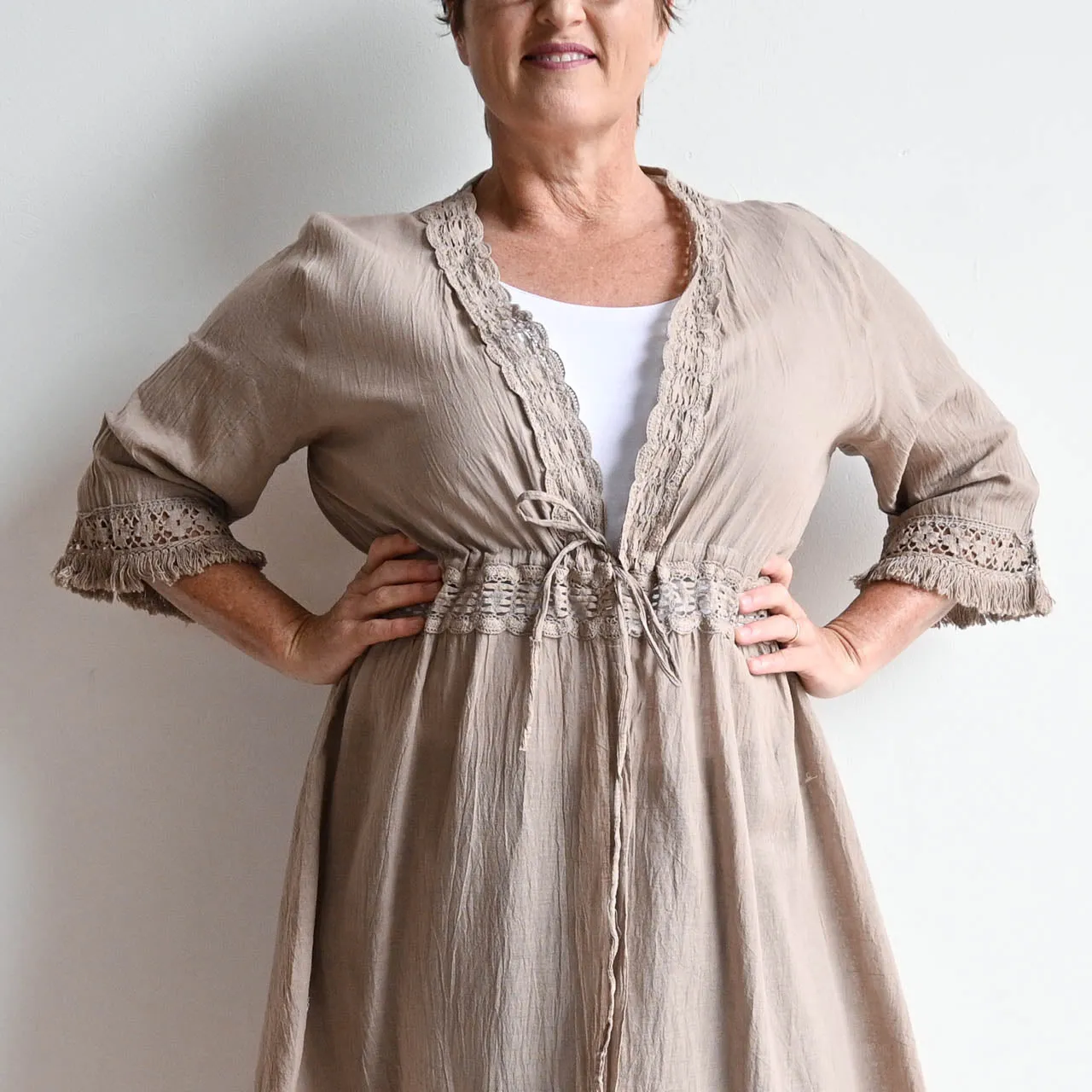 Beachcomber Cotton Lace Robe