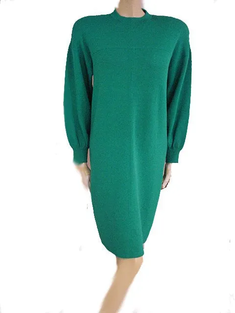 *BEAUTIFUL VINTAGE ST. JOHN BY MARIE GRAY SANTANA KNIT DRESS IN JADEITE