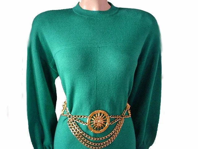 *BEAUTIFUL VINTAGE ST. JOHN BY MARIE GRAY SANTANA KNIT DRESS IN JADEITE