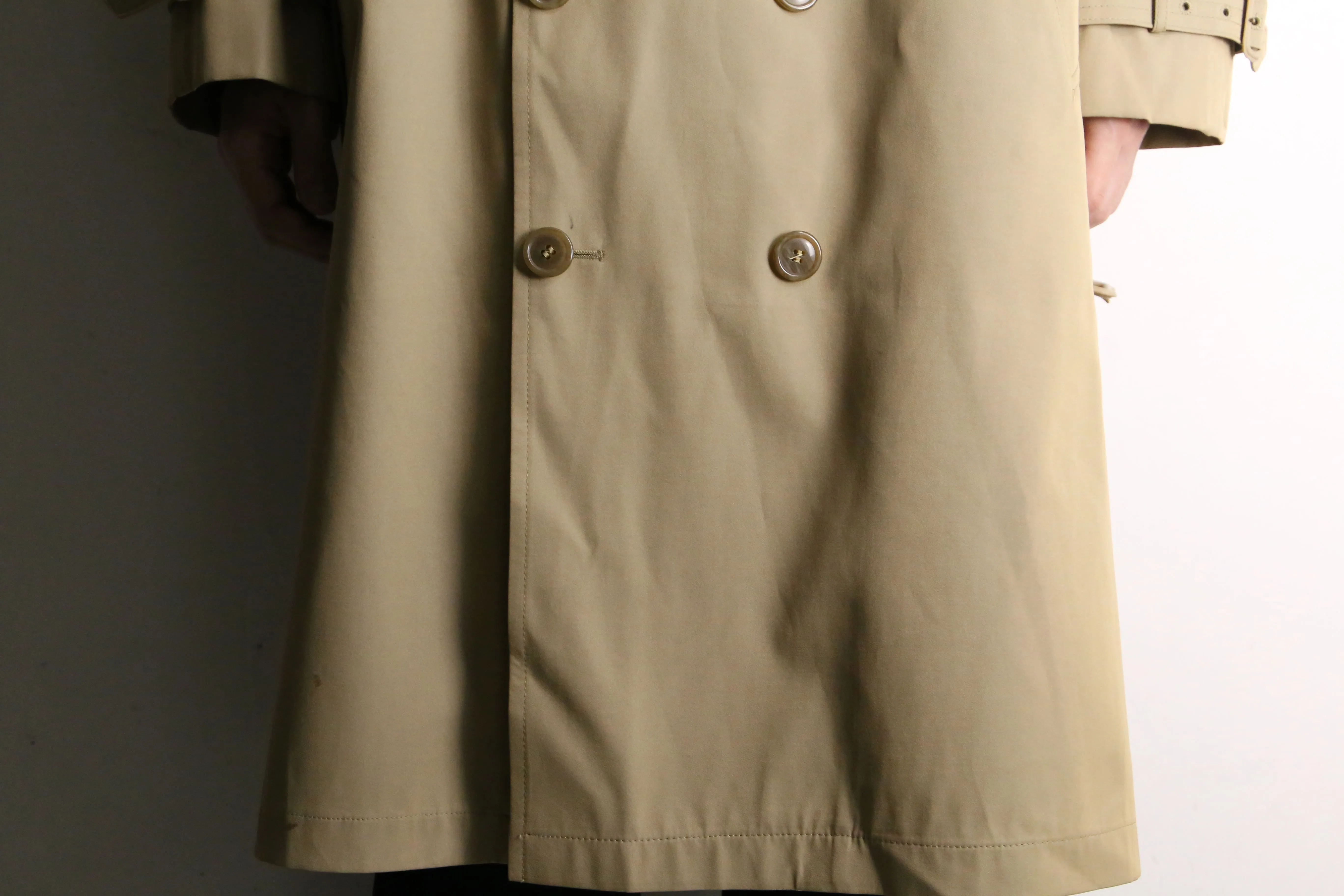 beige color 2way trench coat