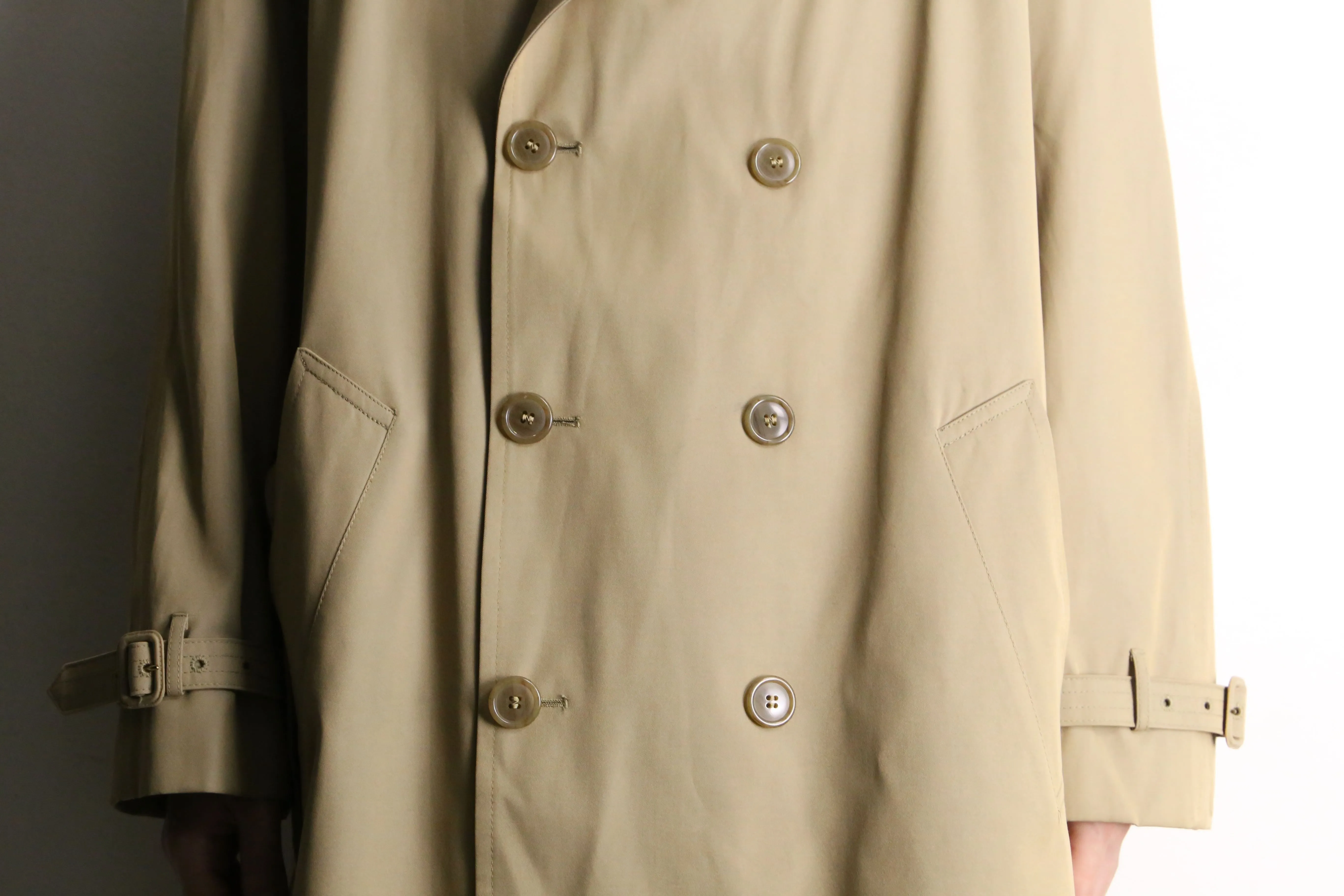 beige color 2way trench coat