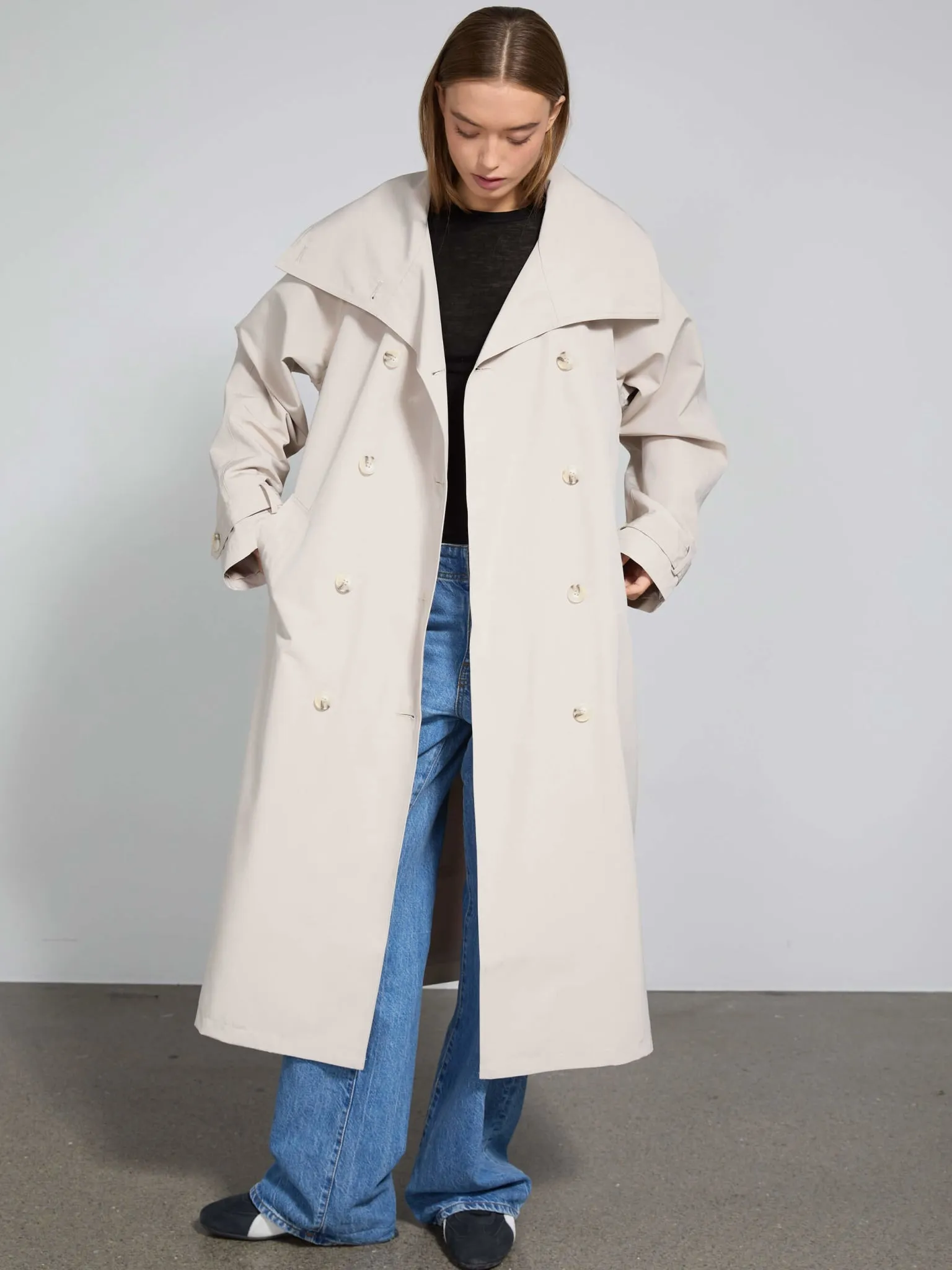 BELLO NYLON COAT - BEIGE