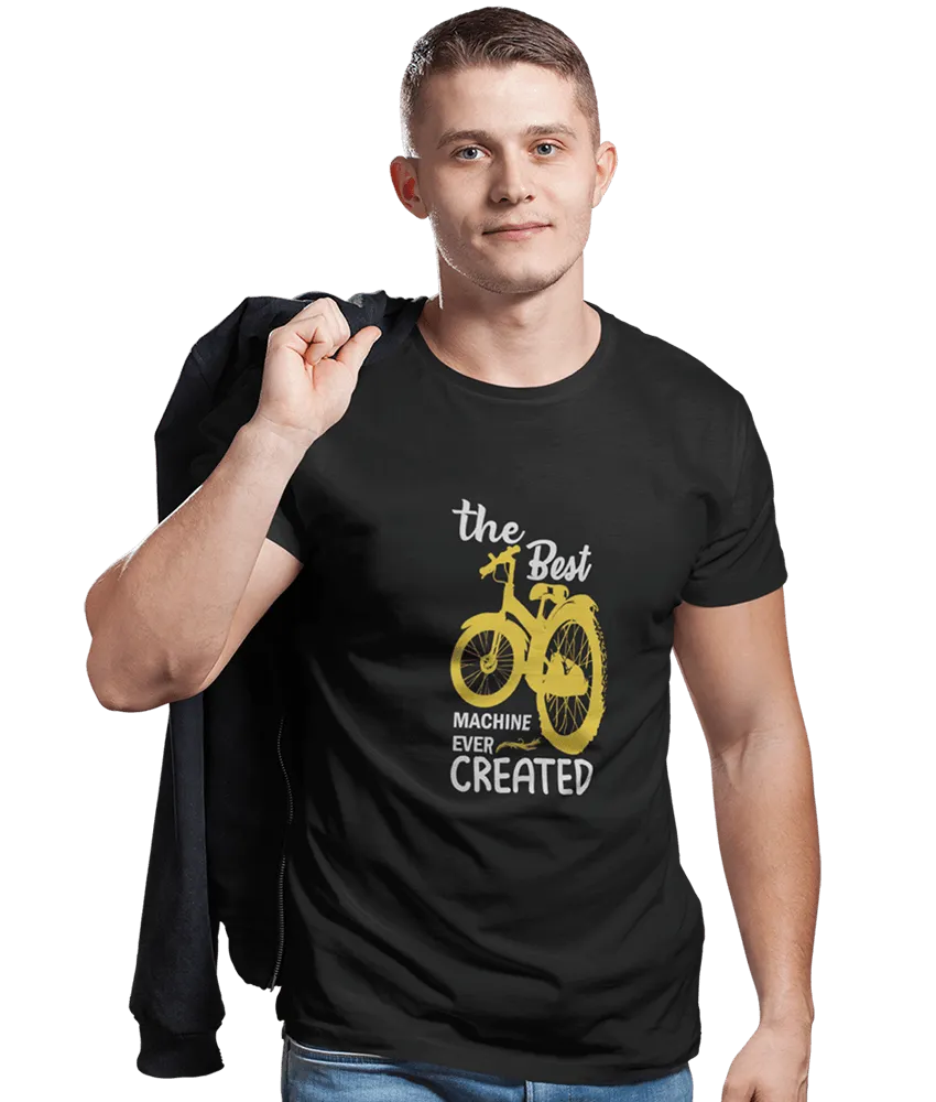 Bicycle theme printed tees (Black)