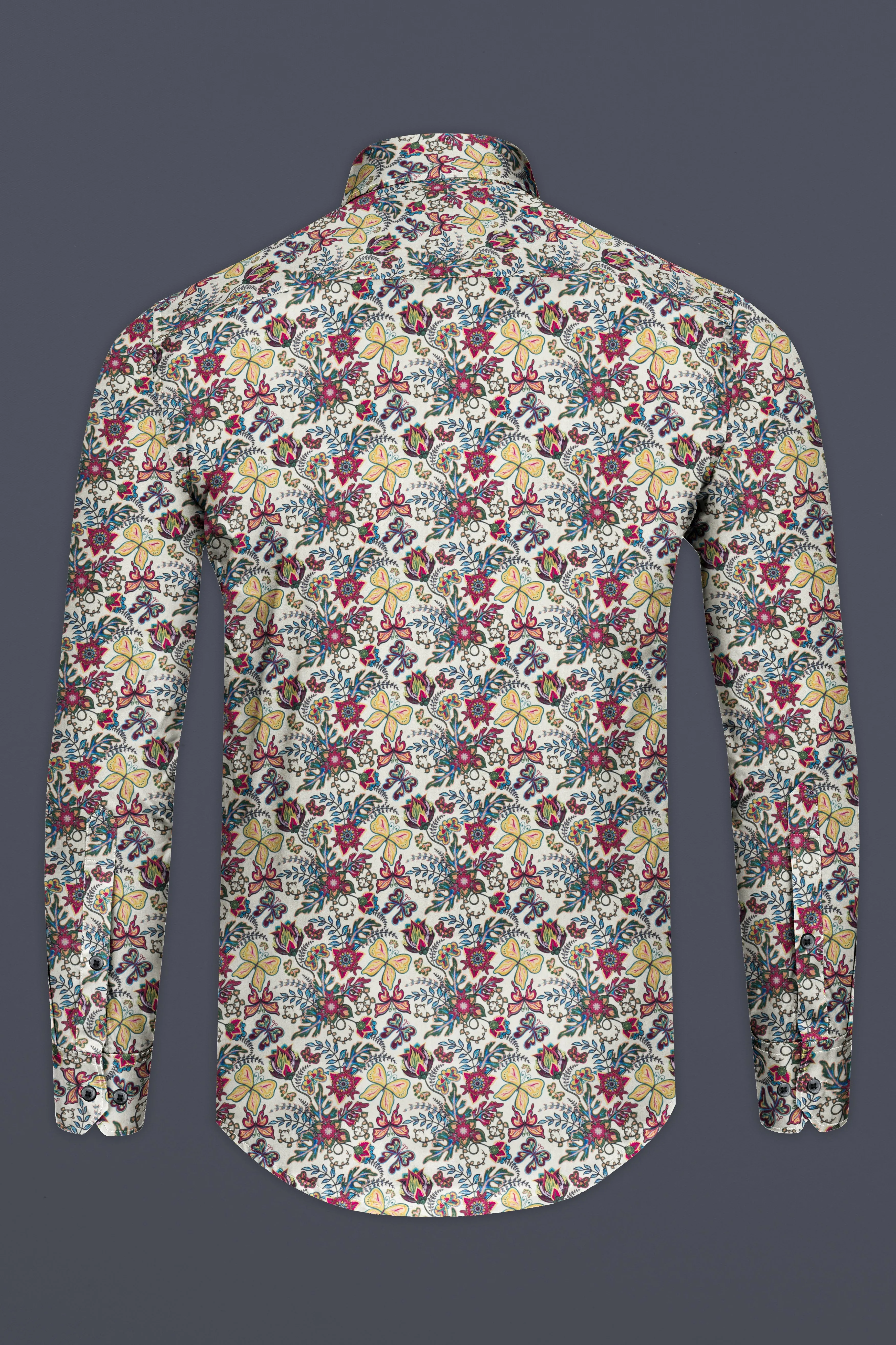 Bizarre Cream with Multicolor Floral Printed Super Soft Premium Cotton Shirt