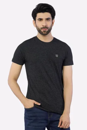 Black Basic Crew Neck T-Shirt