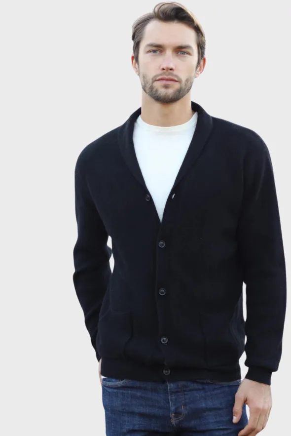 Black Cashmere Cardigan