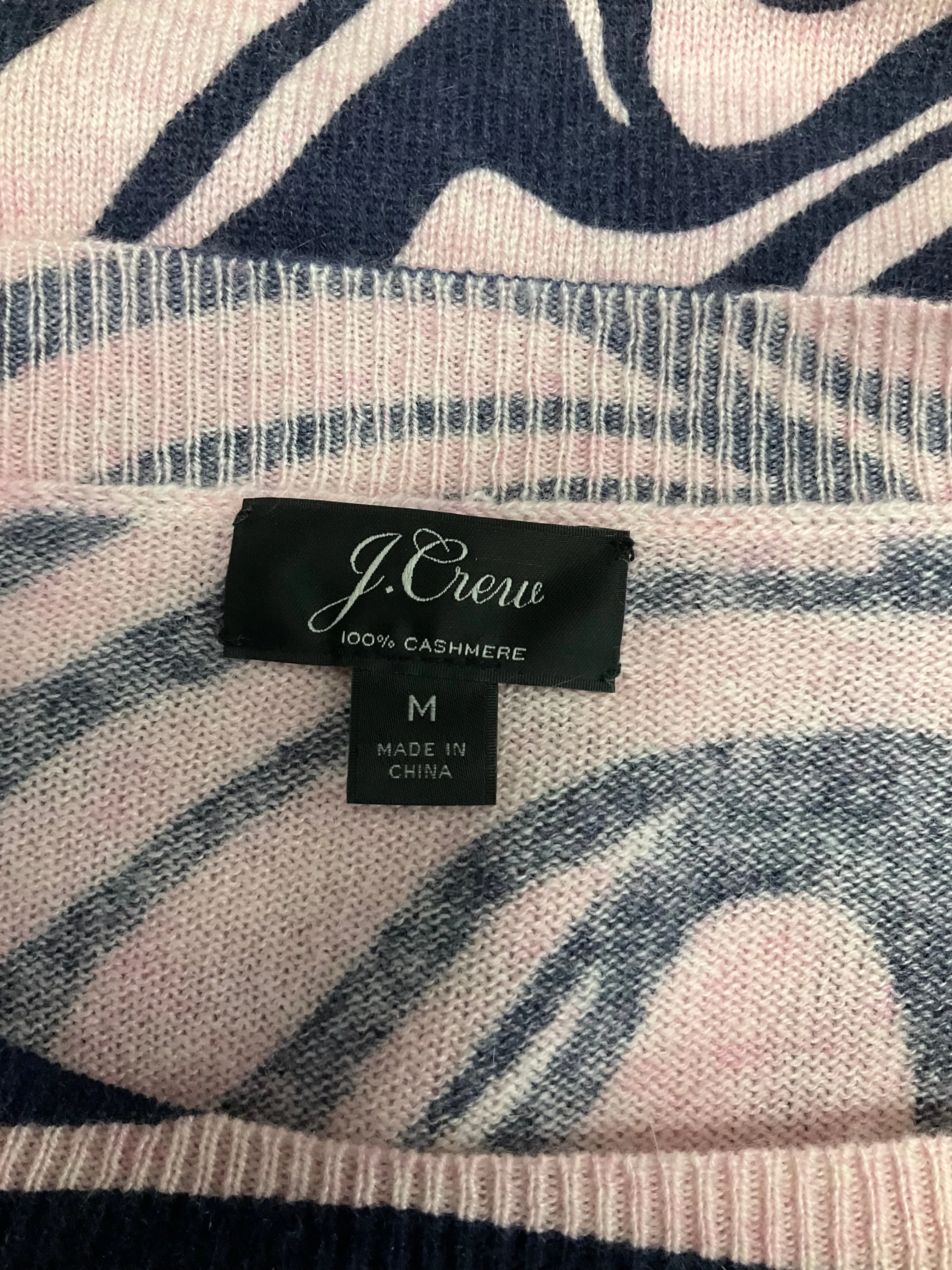 Blue & Pink Sweater Cashmere J. Crew, Size M