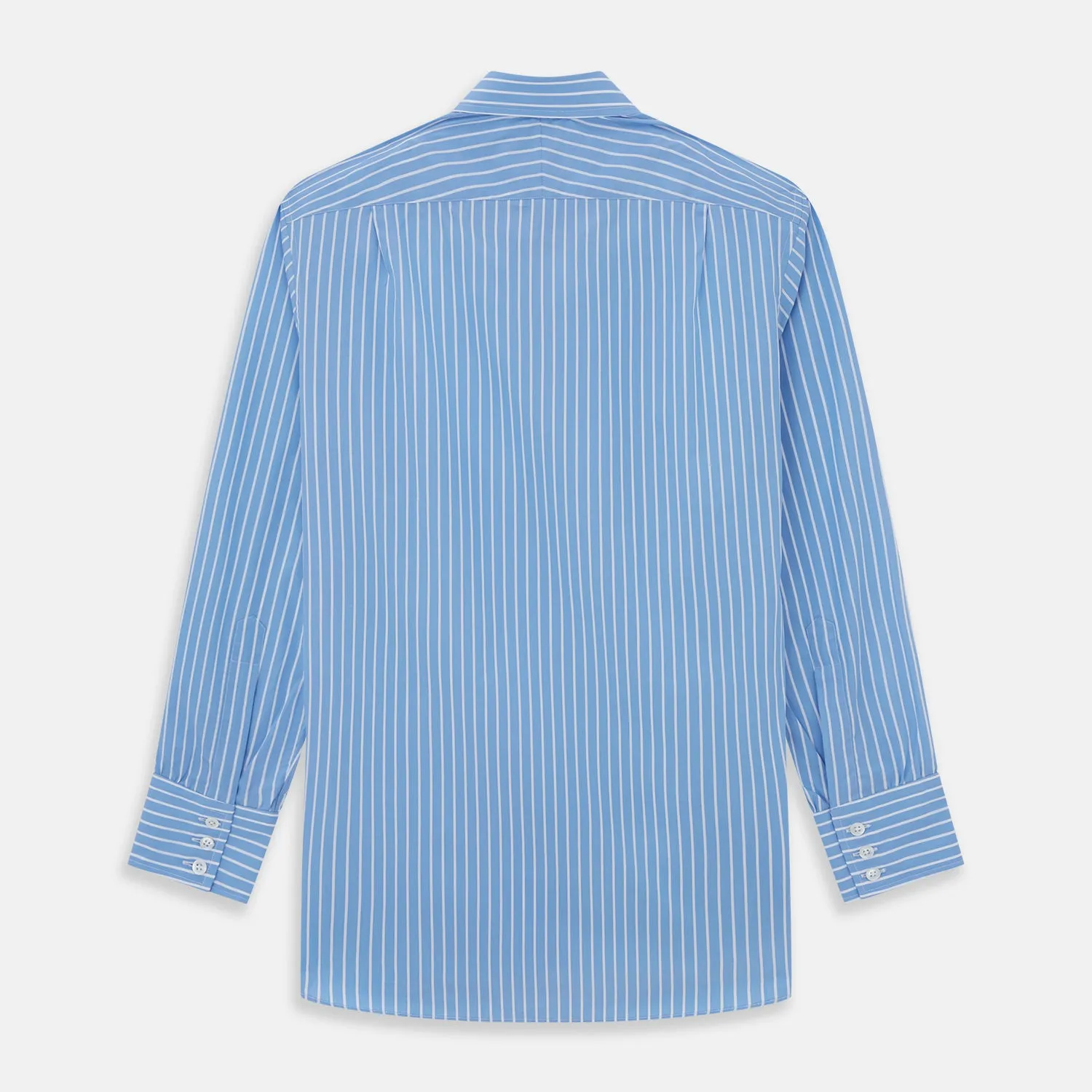 BLUE & WHITE STRIPE COTTON REGULAR FIT SHIRT