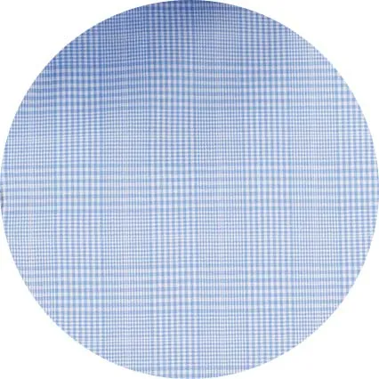 Blue Cotton Prince of Wales Check Slim Fit Formal Shirt - Single Cuff