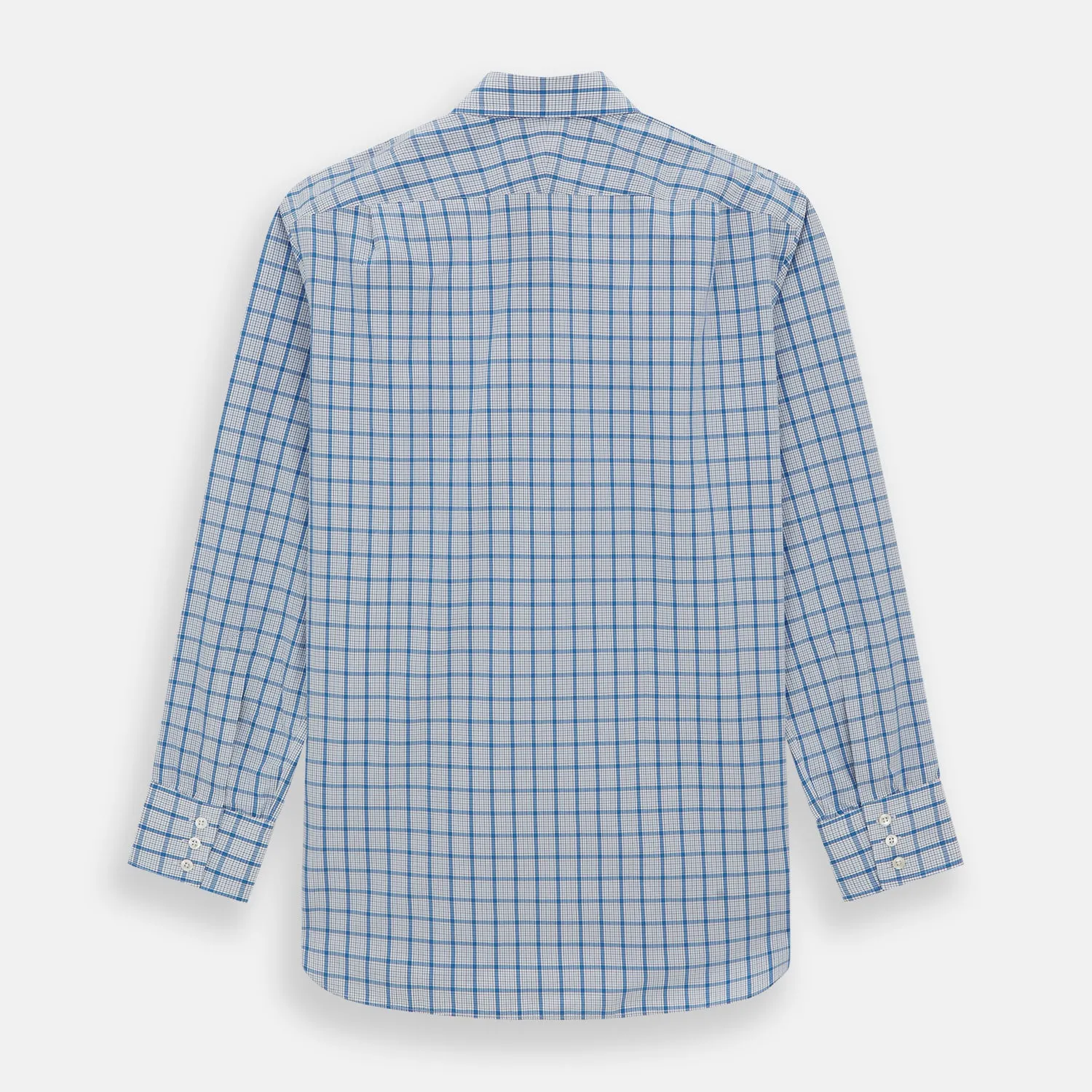 Blue Graph Overlay Check Mayfair Shirt