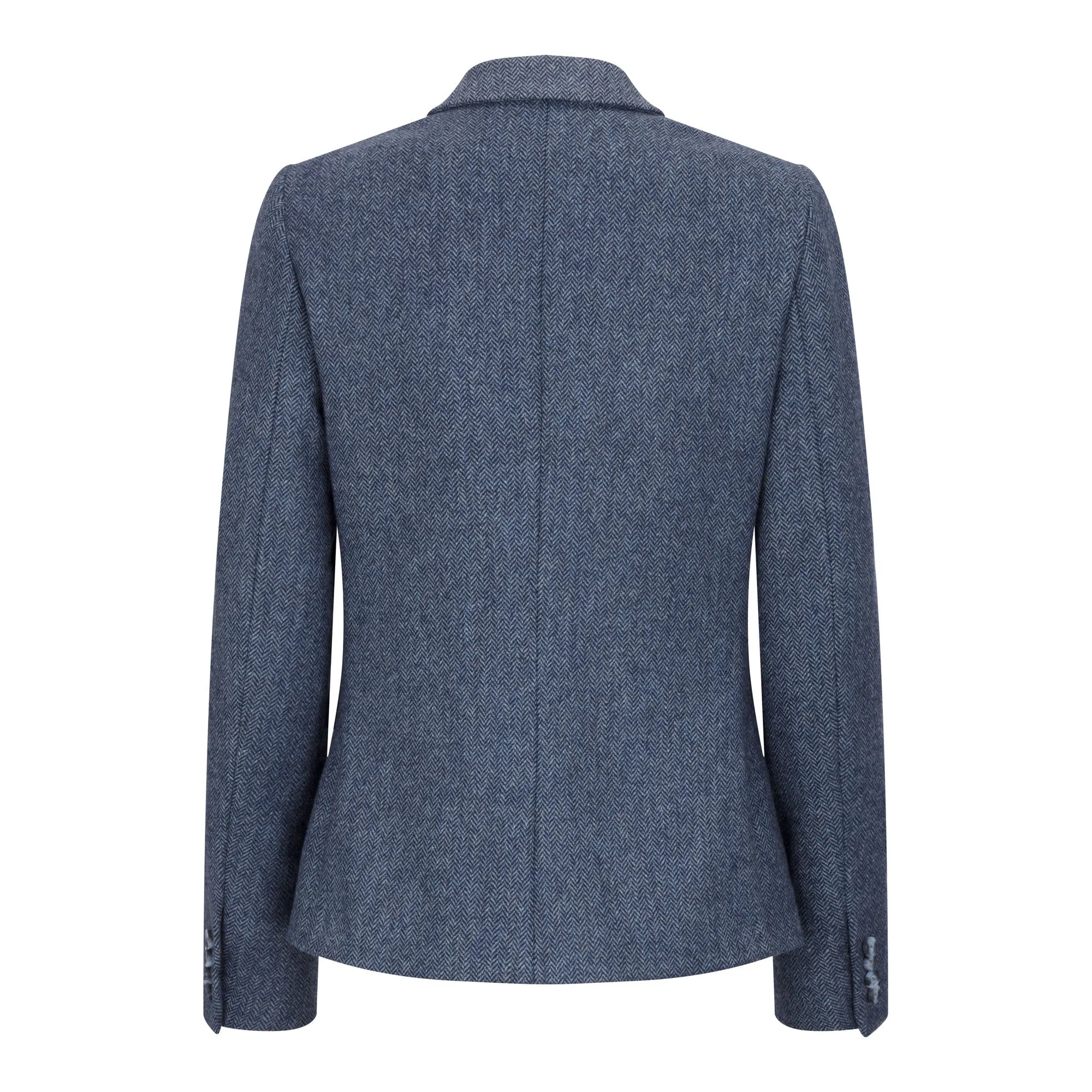 Blue Herringbone Orla Donegal Tweed Jacket