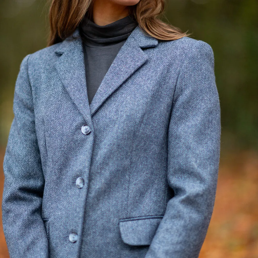 Blue Herringbone Orla Donegal Tweed Jacket