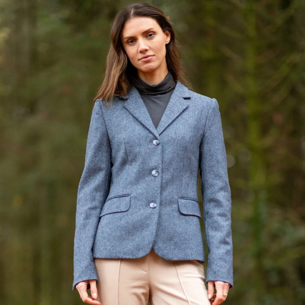 Blue Herringbone Orla Donegal Tweed Jacket