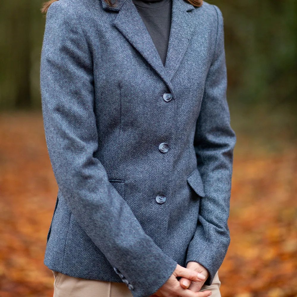 Blue Herringbone Orla Donegal Tweed Jacket