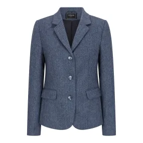 Blue Herringbone Orla Donegal Tweed Jacket