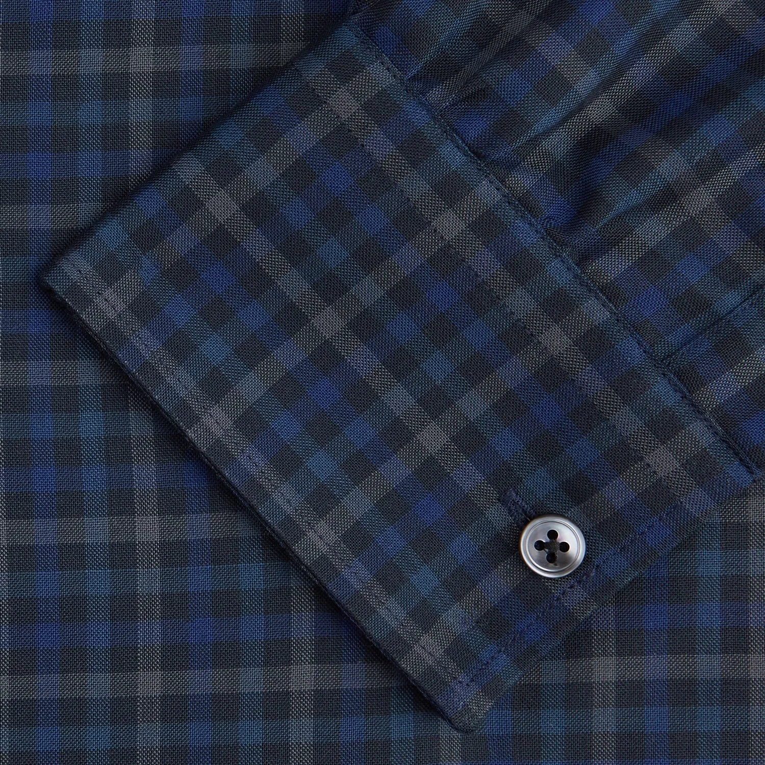 Blue Multi Check Wool Weekend Fit Hayne Shirt