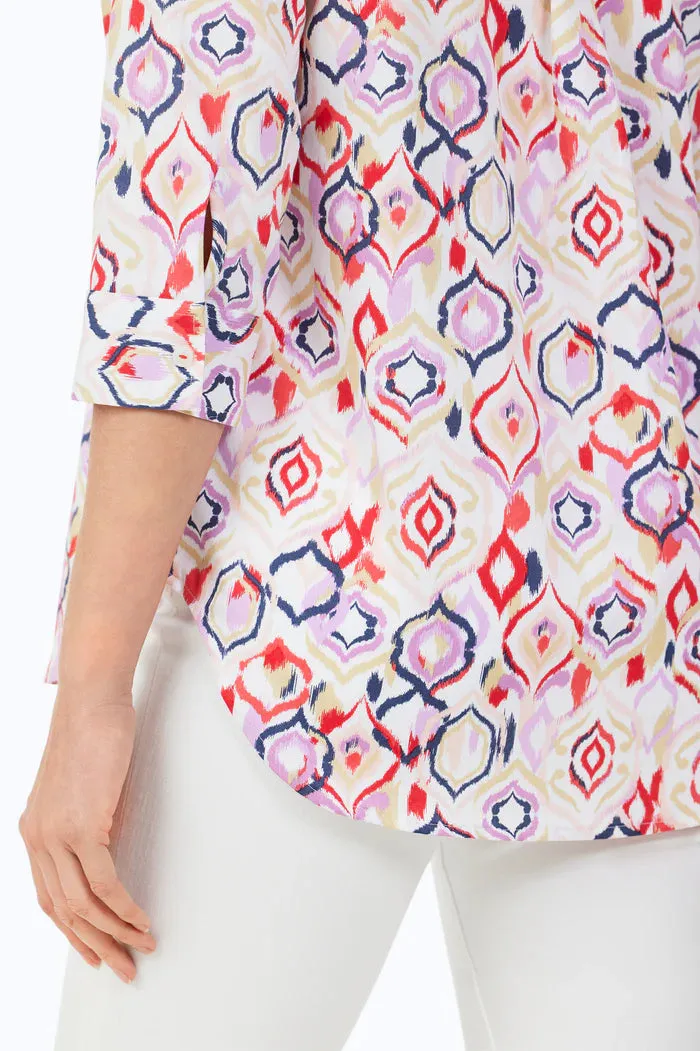 Boyfriend Non-Iron Summer Ikat Tunic