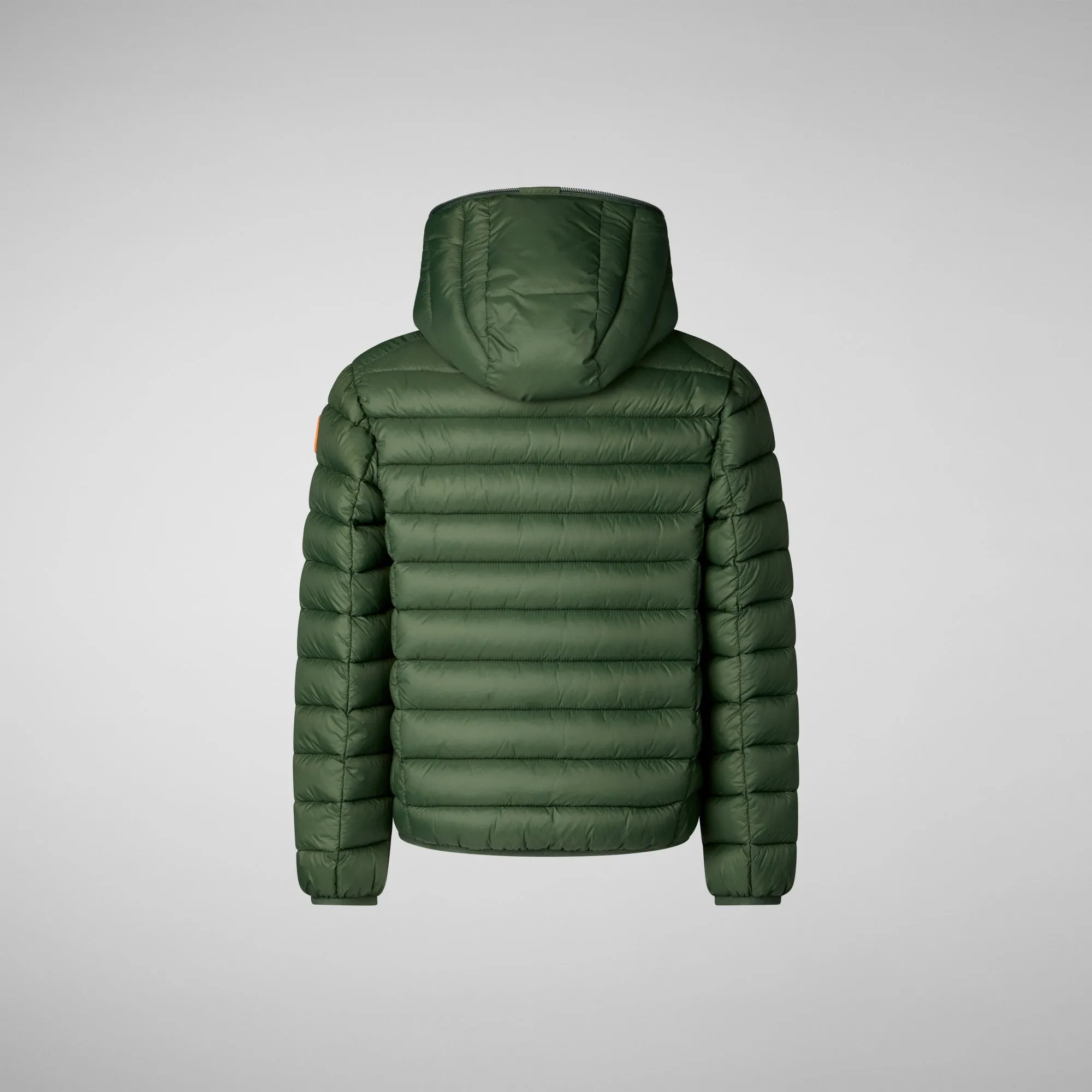 Boys' animal free puffer jacket Dony in thyme green