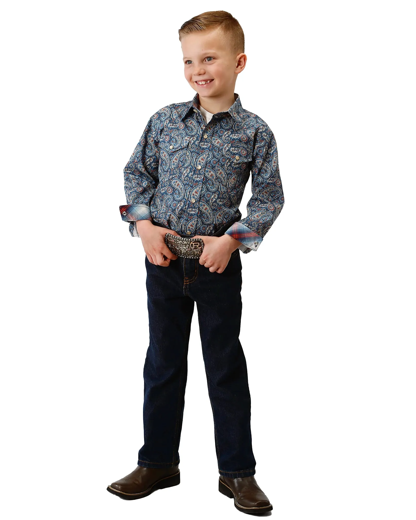 Boy's Fireside Paisley Western Shirt