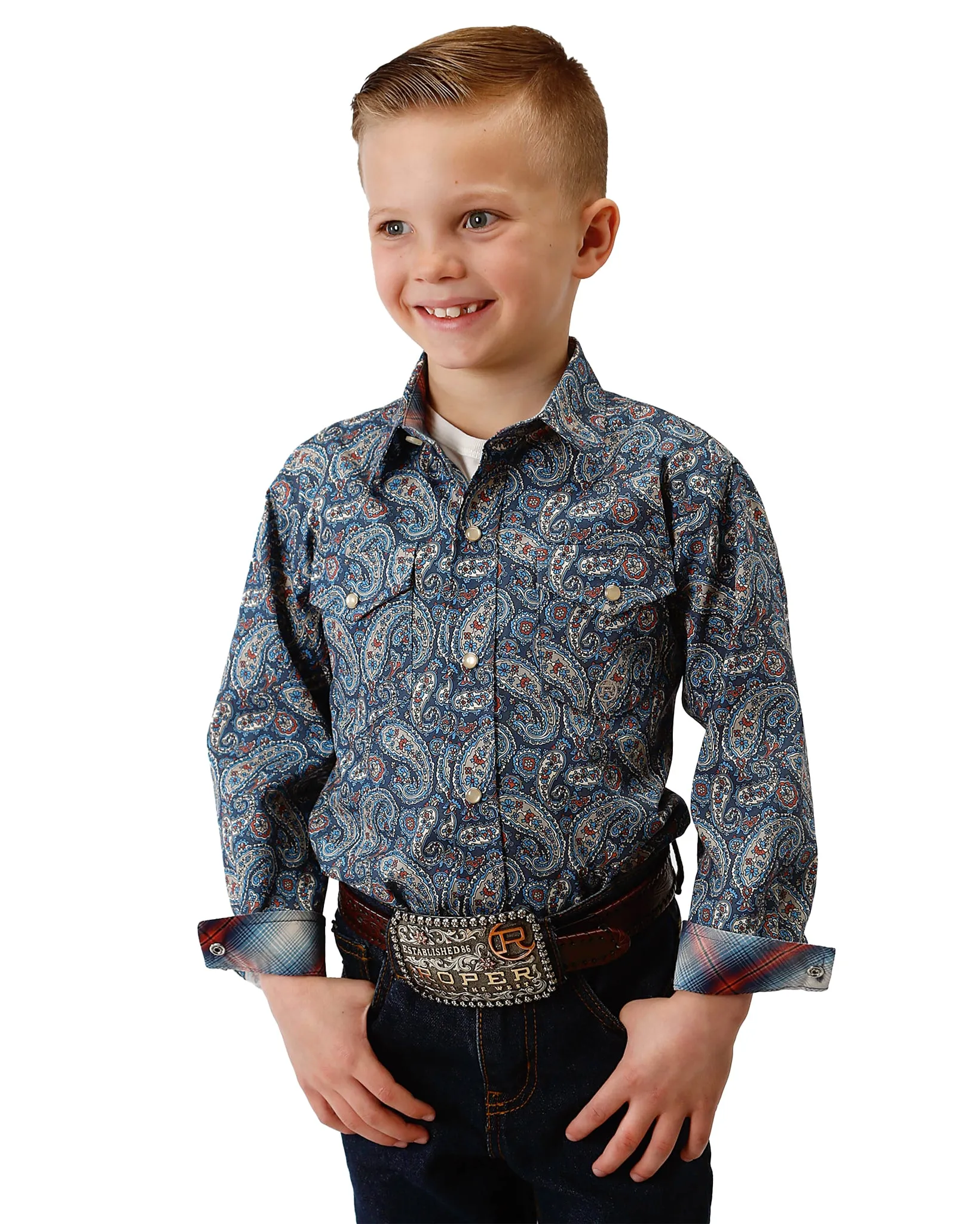 Boy's Fireside Paisley Western Shirt