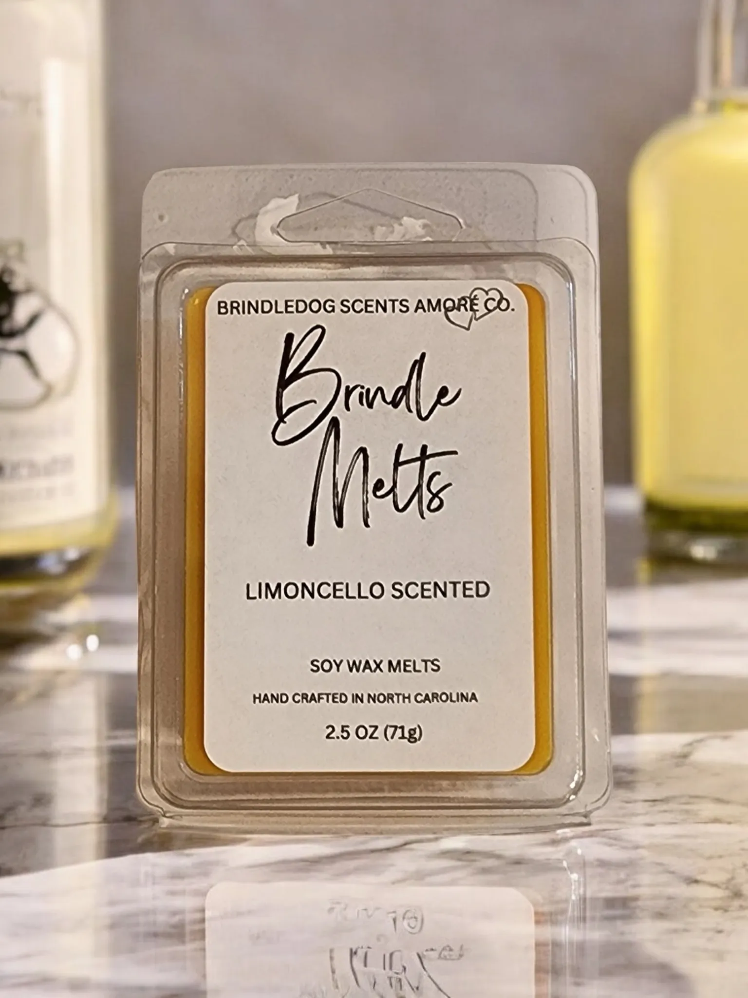 Brindle Melts 2.5 oz Soy Wax Melts Limoncello Scented