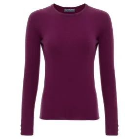 Broughton Cashmere Crew Neck - Beetroot